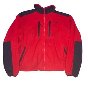 Vintage LL Bean Sherpa Crimson Red Jacket